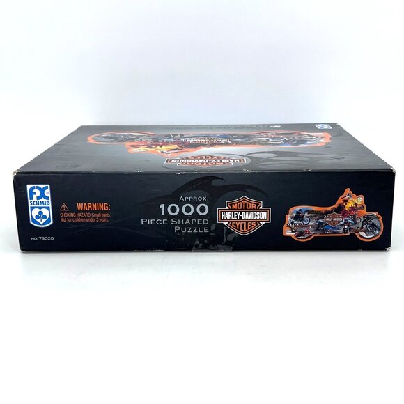 Harley Davidson 1000 Piece Motorcycle Shaped Puzzle HD Its Time To Ride 39"X24" - Picture 5 of 9